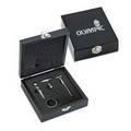 Wine Accessories Gift Set in Black Wooden Box